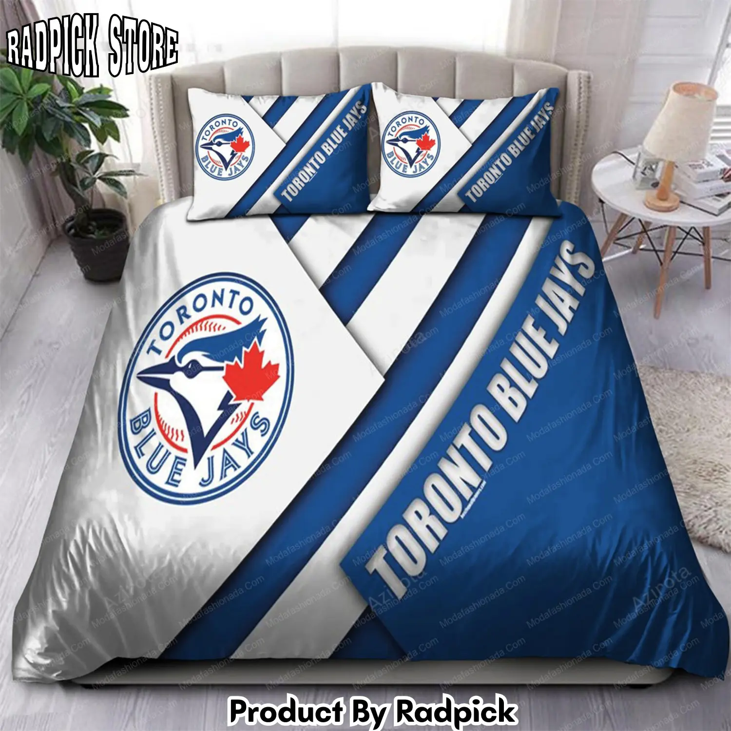 Radpick toronto blue jays bedding set v3 rp327681